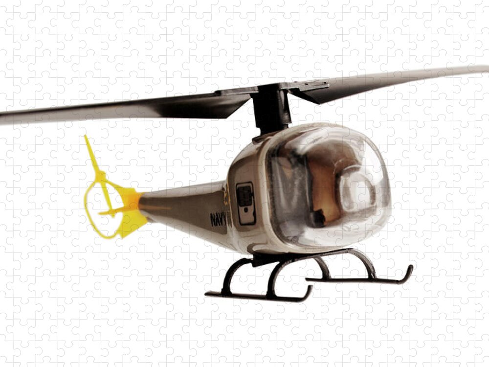 Air Travel Jigsaw Puzzle featuring the drawing Helicopter #8 by CSA Images
