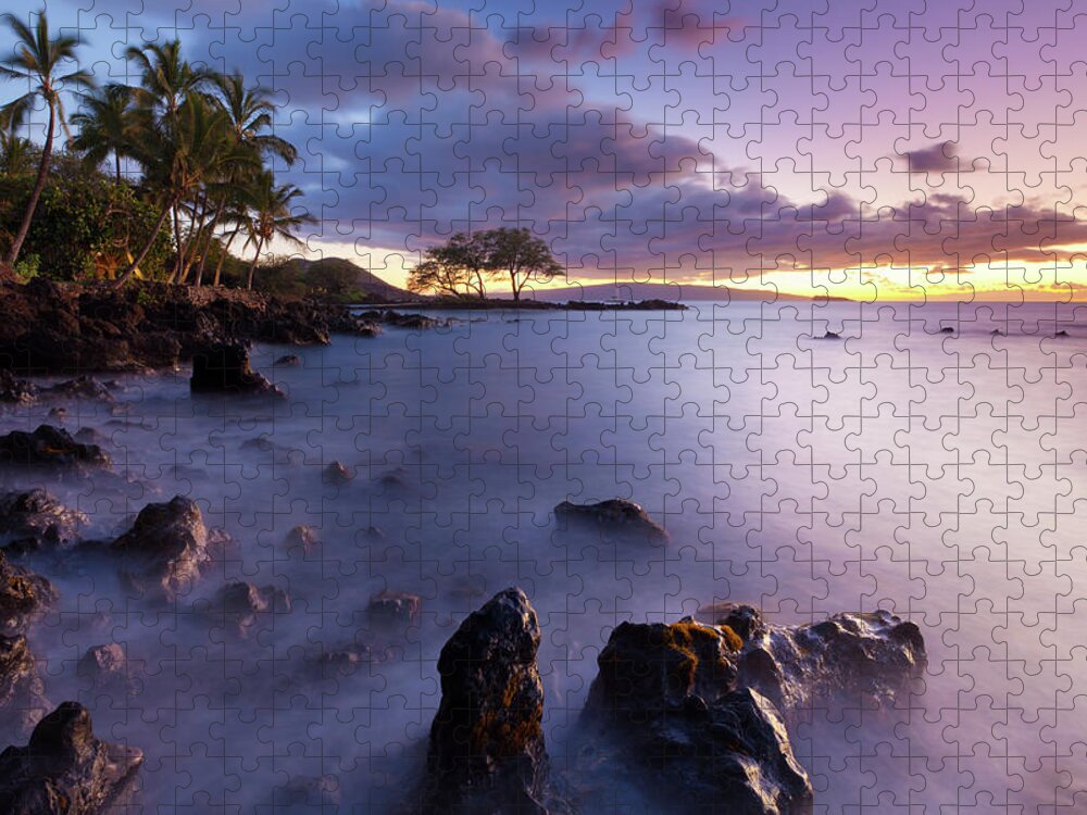 Water's Edge Jigsaw Puzzle featuring the photograph Idylic Maui Coastline - Hawaii #8 by Wingmar