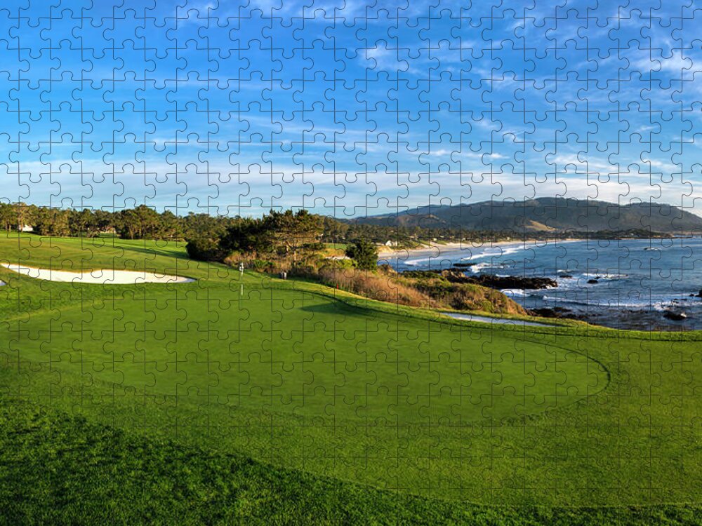 Photography Jigsaw Puzzle featuring the photograph 8th Hole At Pebble Beach Golf Links by Panoramic Images