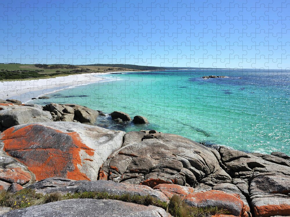 Scenics Jigsaw Puzzle featuring the photograph A Stunning Landscape Of Bay Of Fires by Keiichihiki