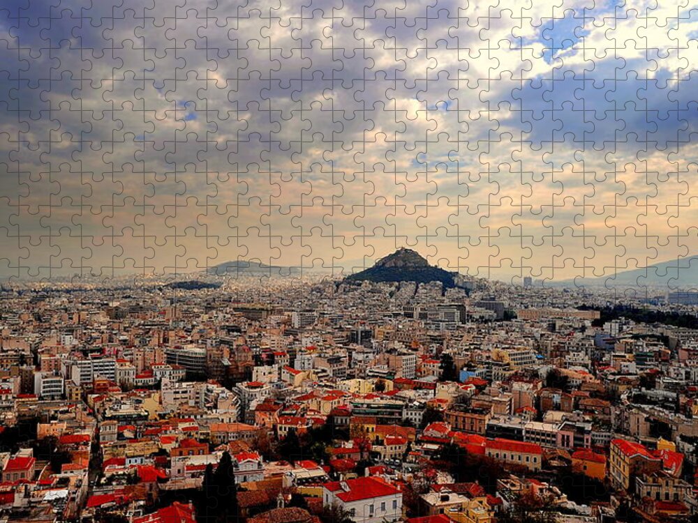 Greek Culture Jigsaw Puzzle featuring the photograph Acropolis Of Athens by Photographed By Lee Leng Kiong (singapore)