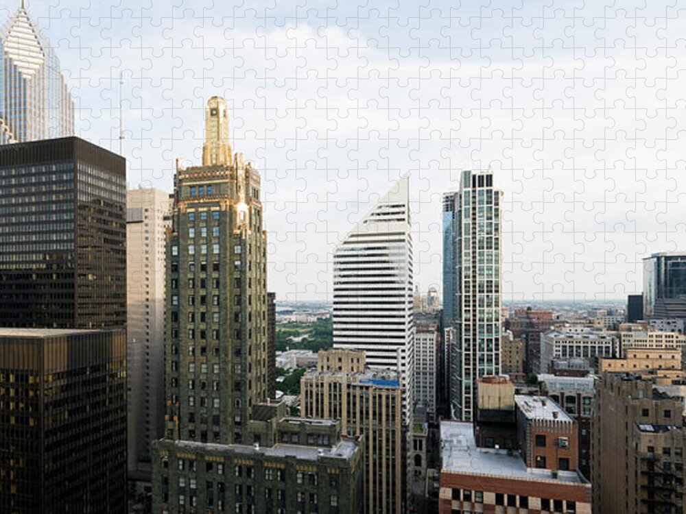 Scenics Jigsaw Puzzle featuring the photograph Aerial View Of Downtown Chicago by Chrisp0