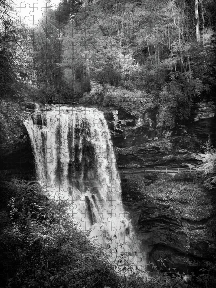Chrystal Mimbs Jigsaw Puzzle featuring the photograph Afternoon At Dry Falls In Black and White by Greg and Chrystal Mimbs