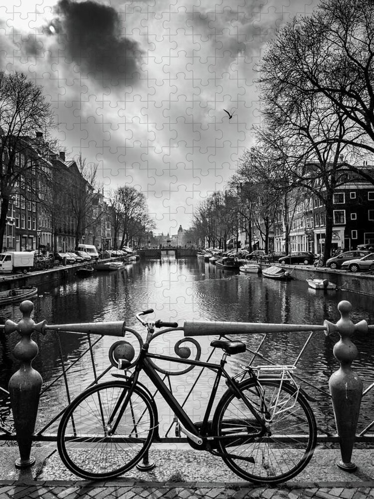 Holland Jigsaw Puzzle featuring the photograph Amsterdam View by Framing Places