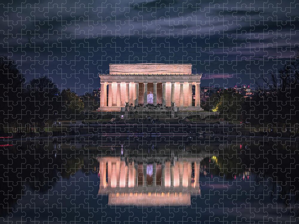 Washington Dc Jigsaw Puzzle featuring the photograph An Evening With Abe by Robert Fawcett
