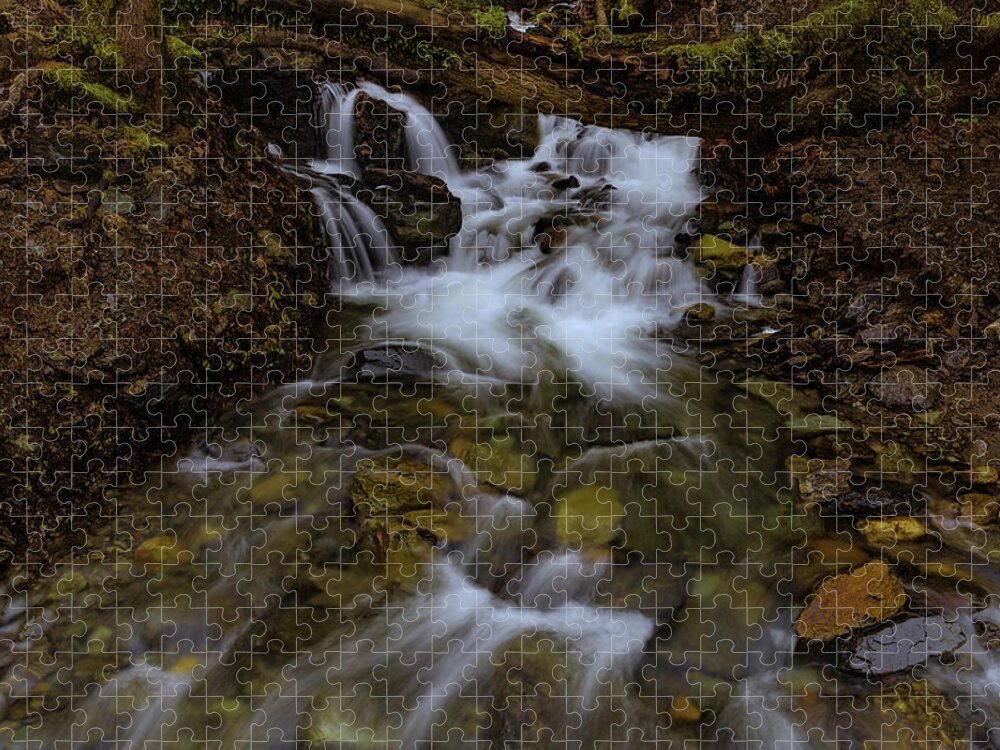 California Jigsaw Puzzle featuring the photograph An Unkown Creek in the Feather River Canyon by Don Hoekwater Photography