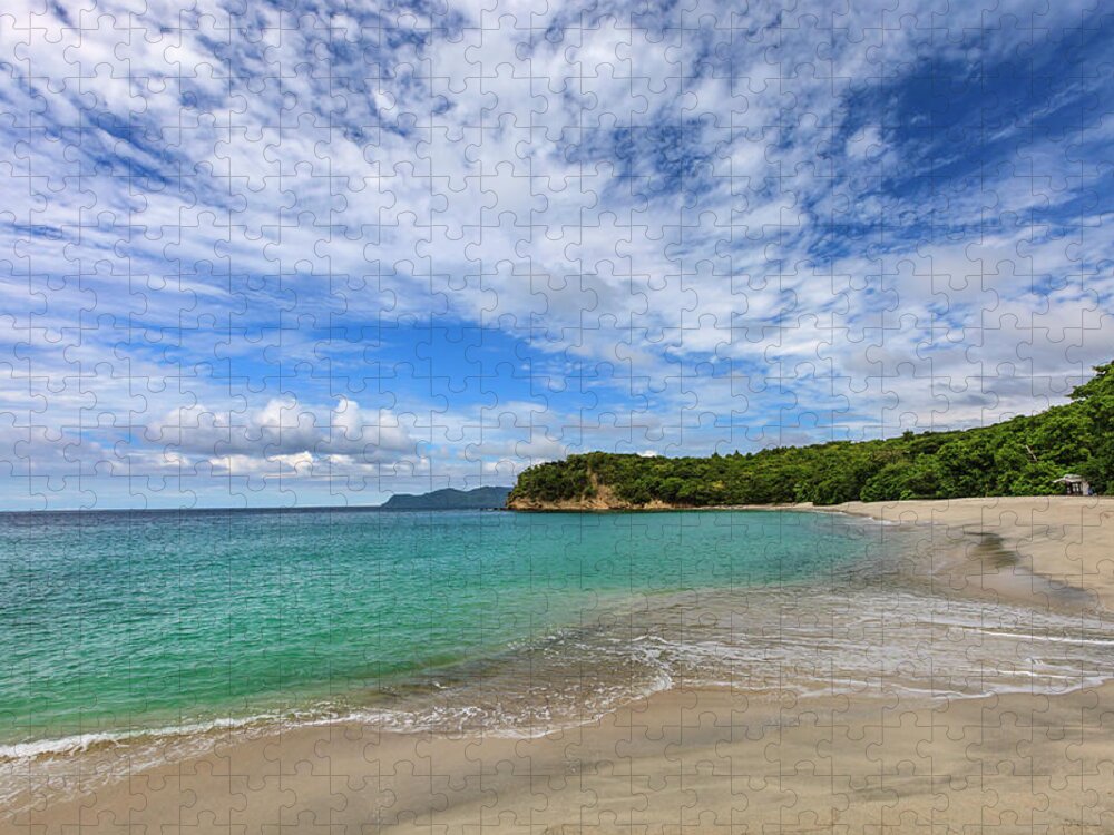 Water's Edge Jigsaw Puzzle featuring the photograph Anse La Roche Beach, Carriacou by Flavio Vallenari