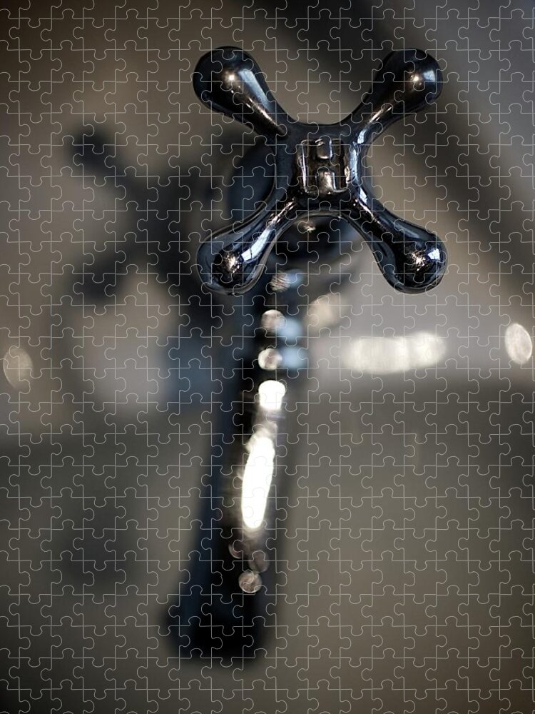 Sharp Jigsaw Puzzle featuring the photograph Antique Hot Tap by 53degreesnorthphotography