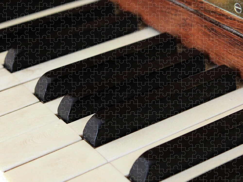 Piano Jigsaw Puzzle featuring the photograph Antique Piano by Martine Roch