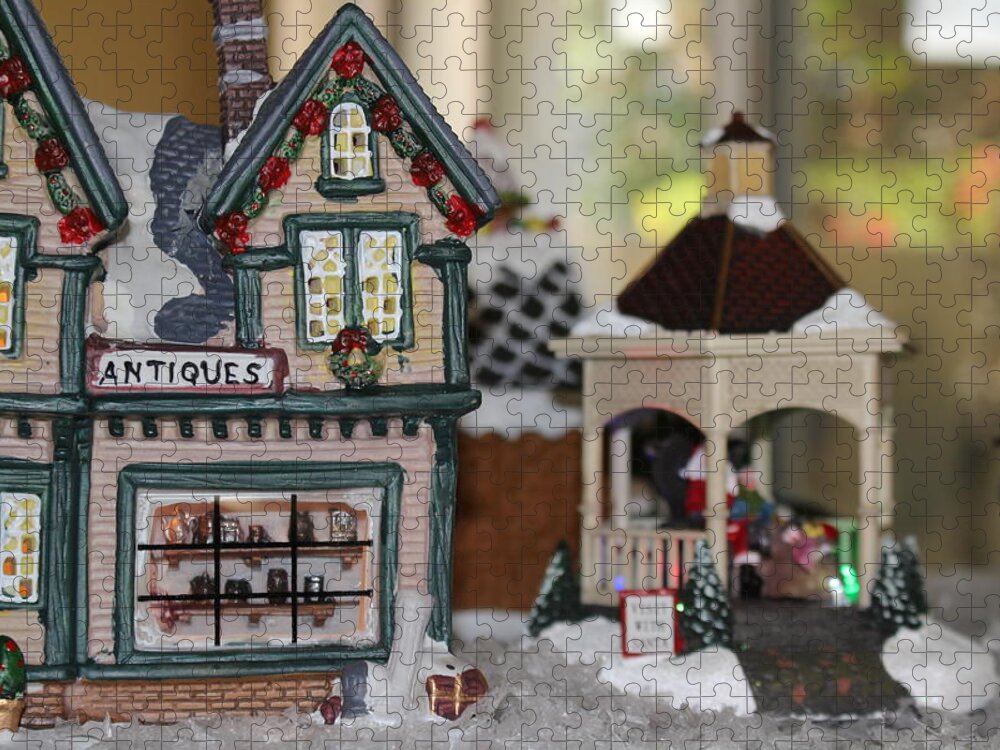 Christmas Jigsaw Puzzle featuring the photograph Antiques In Christmas Town by Colleen Cornelius