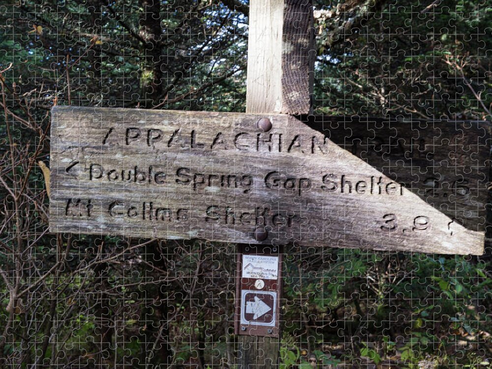 Appalachian Trail Jigsaw Puzzle featuring the photograph Appalachian Sign by Joe Leone