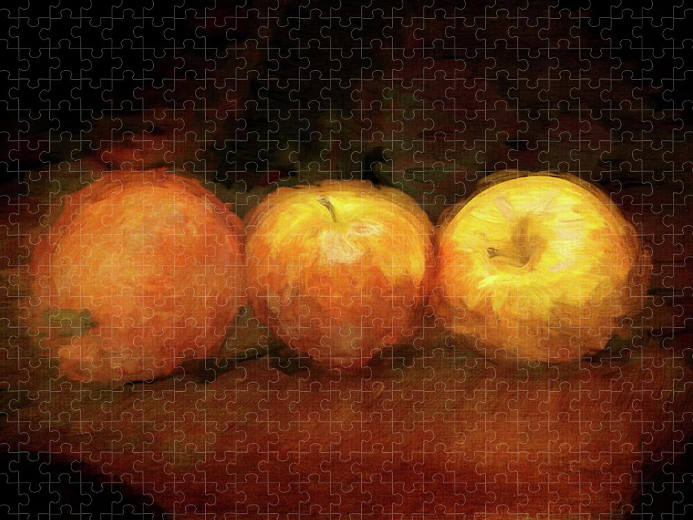 Photography Jigsaw Puzzle featuring the digital art Apple Still Life by Terry Davis