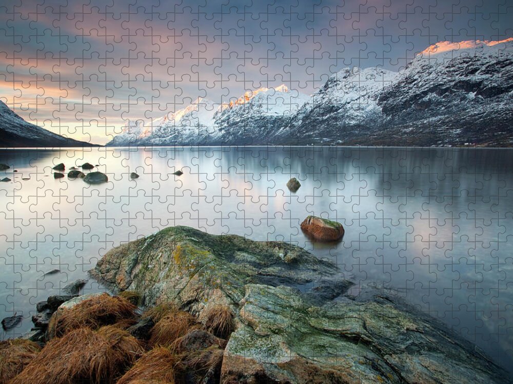 Scenics Jigsaw Puzzle featuring the photograph Arctic Sunset by Antonyspencer