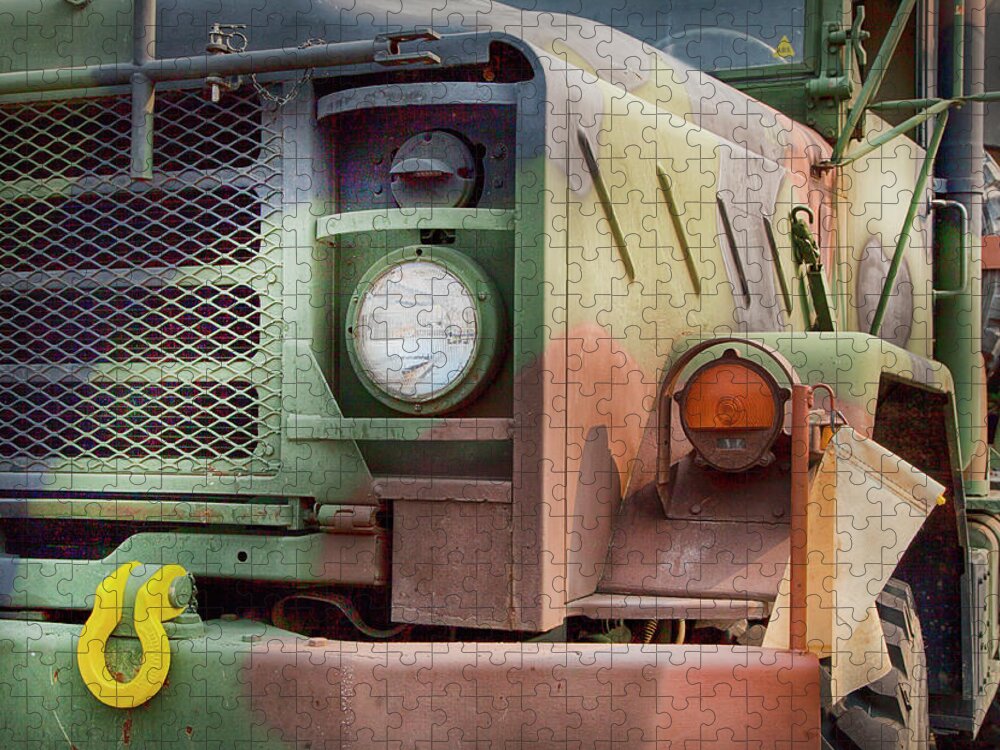 Military Jigsaw Puzzle featuring the photograph Army Truck by Theresa Tahara