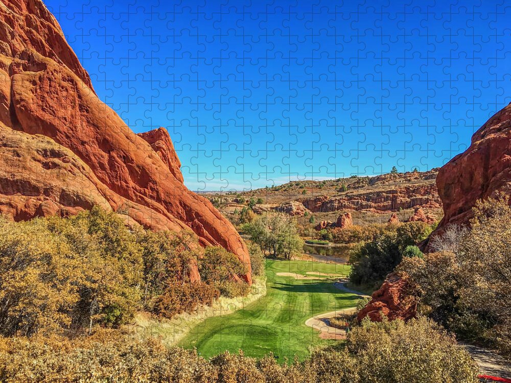 Arrowhead Jigsaw Puzzle featuring the photograph Arrowhead Golf Hole 13 by Lorraine Baum