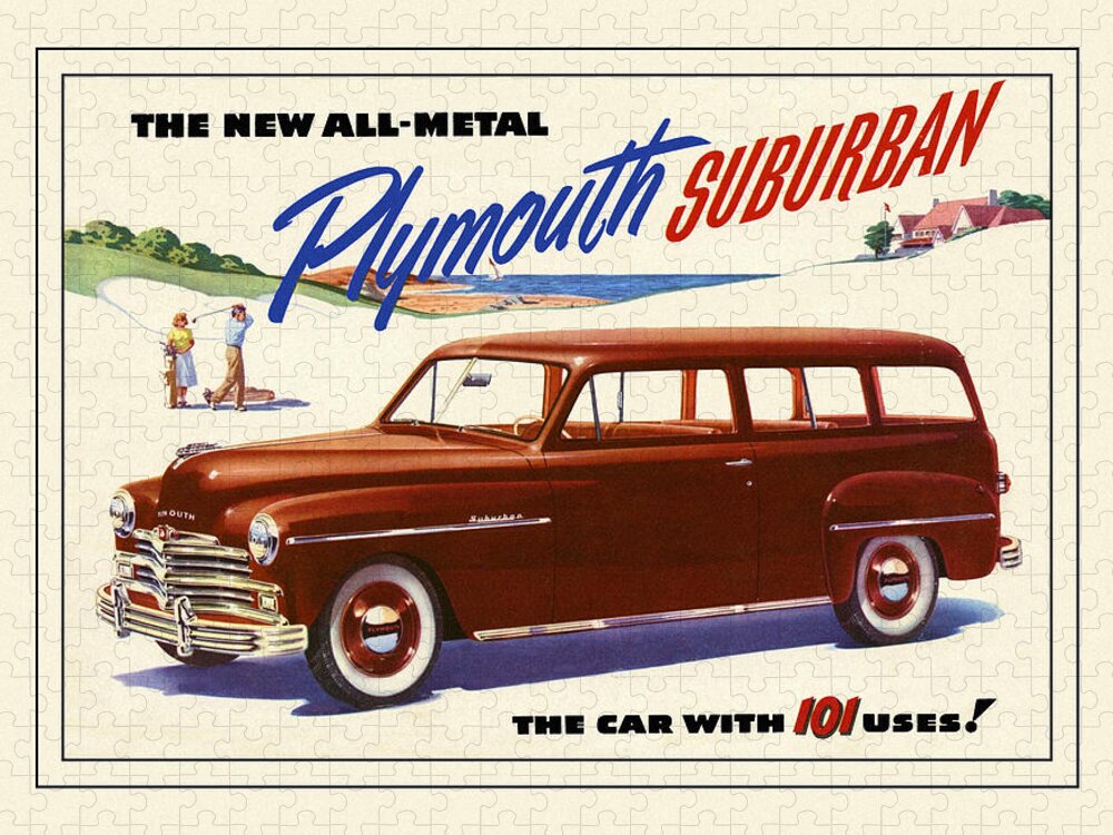 1949 Plymouth Suburban Jigsaw Puzzle featuring the photograph Automotive Art 466 by Andrew Fare