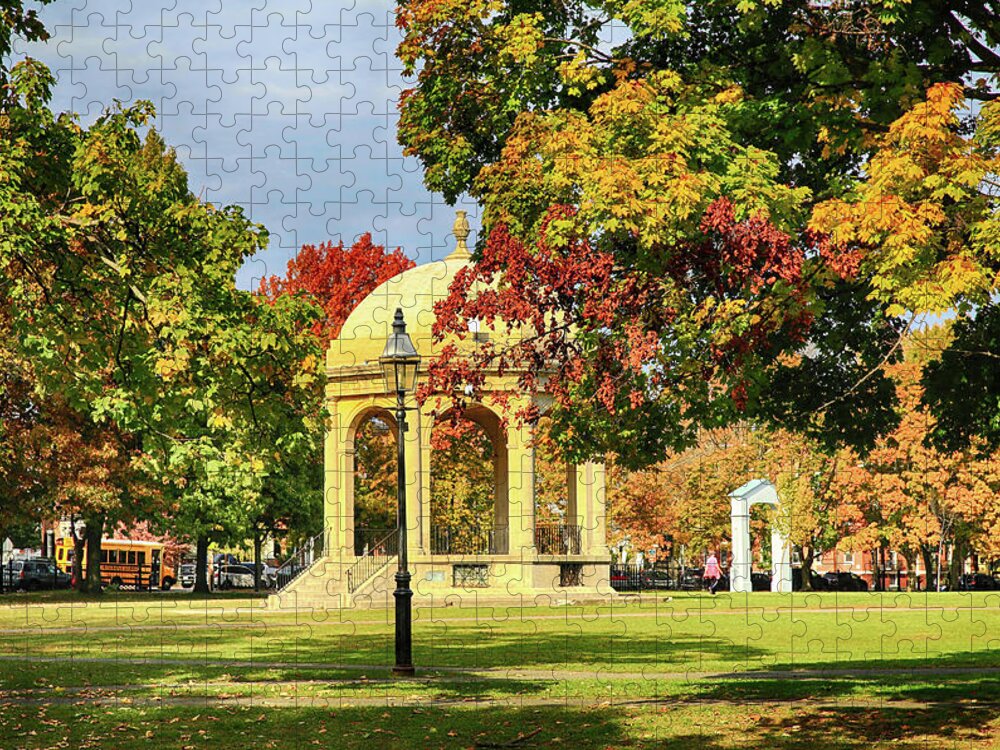 Salem Common Jigsaw Puzzle featuring the photograph Autumn arrives on Salem Common by Jeff Folger