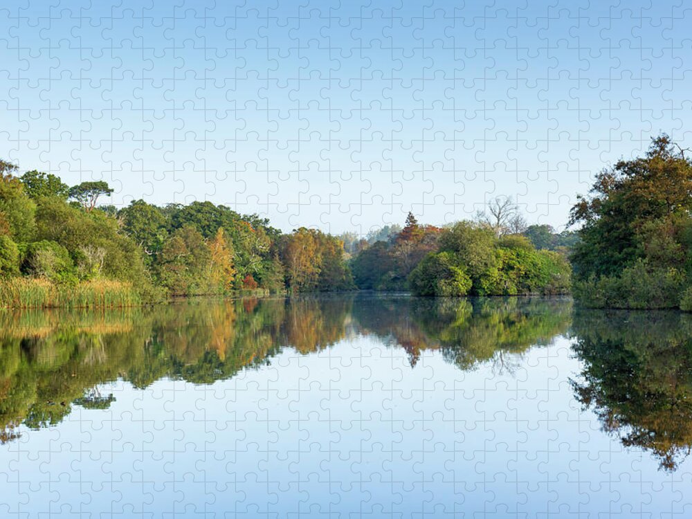Autumn Jigsaw Puzzle featuring the photograph Autumn Lake by Tanya C Smith
