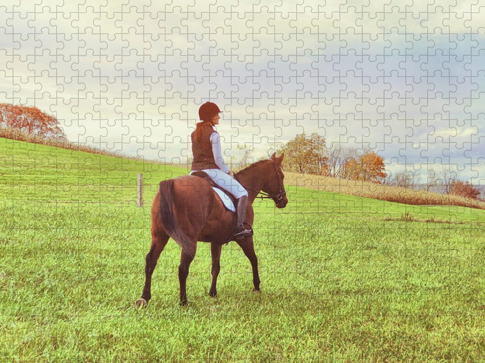 All Jigsaw Puzzle featuring the photograph Autumn Riding by JAMART Photography