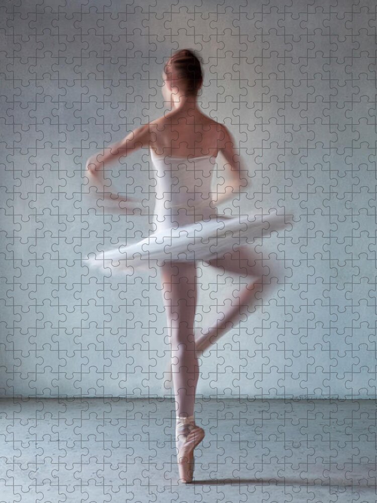 Ballet Dancer Jigsaw Puzzle featuring the photograph Back Of Ballerina Spinning by Dimitri Otis
