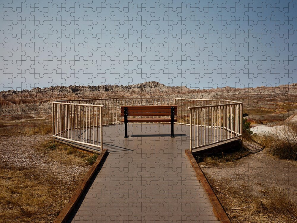 Badlands Jigsaw Puzzle featuring the photograph Badlands by Joshua Sterns