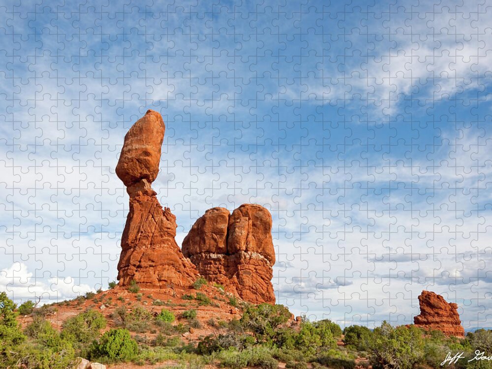 Arches National Park Jigsaw Puzzle featuring the photograph Balanced and Ham Rocks by Jeff Goulden