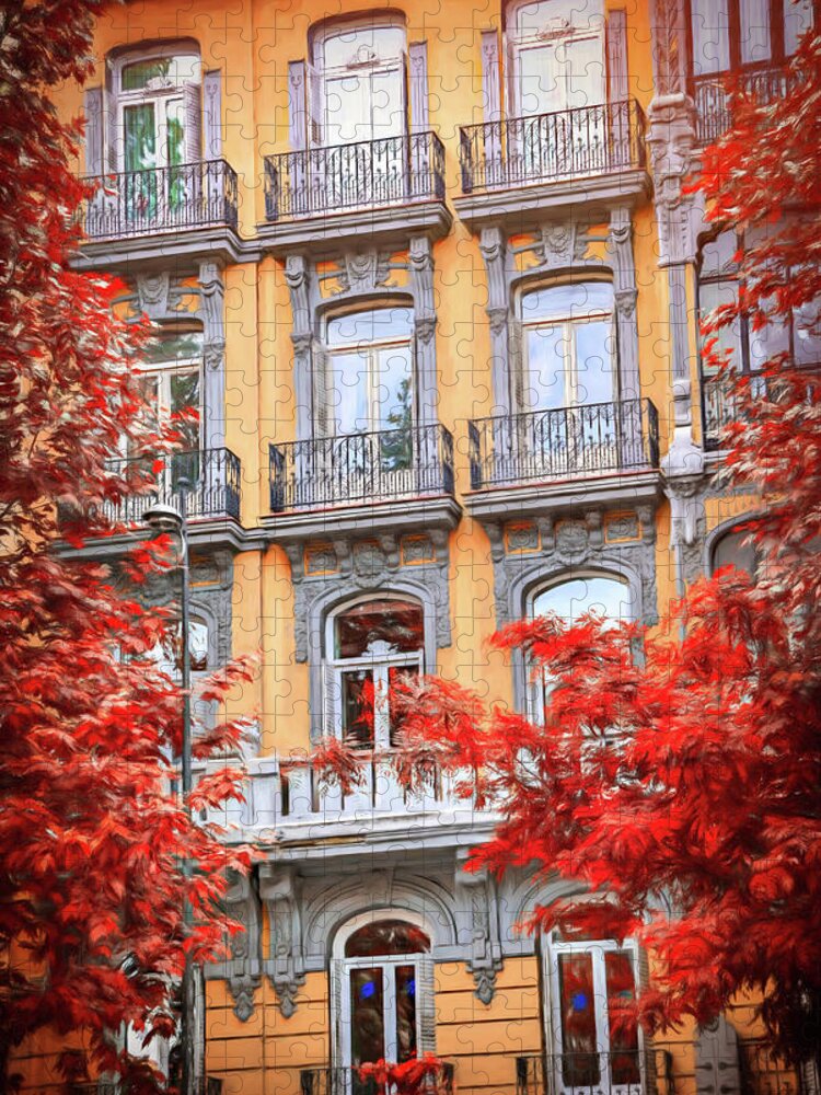 Madrid Jigsaw Puzzle featuring the photograph Balconies of Madrid Spain by Carol Japp