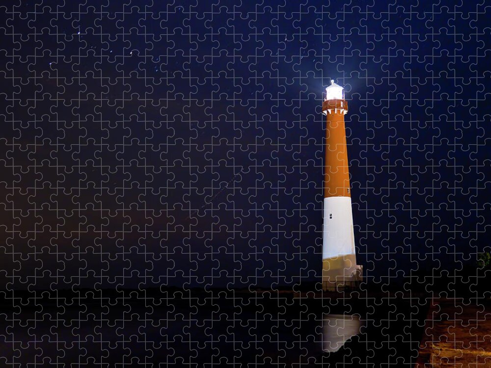 Built Structure Jigsaw Puzzle featuring the photograph Barnegat Lighthouse by Stephen O'byrne