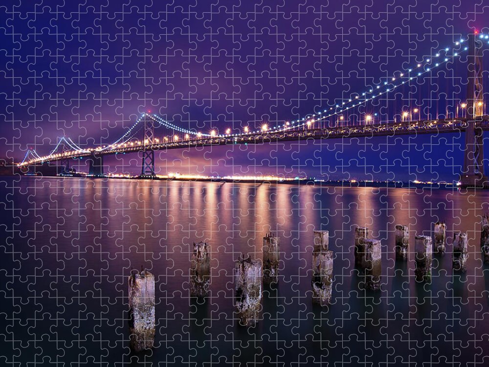 Tranquility Jigsaw Puzzle featuring the photograph Bay Bridge San Francisco by Sapna Reddy Photography