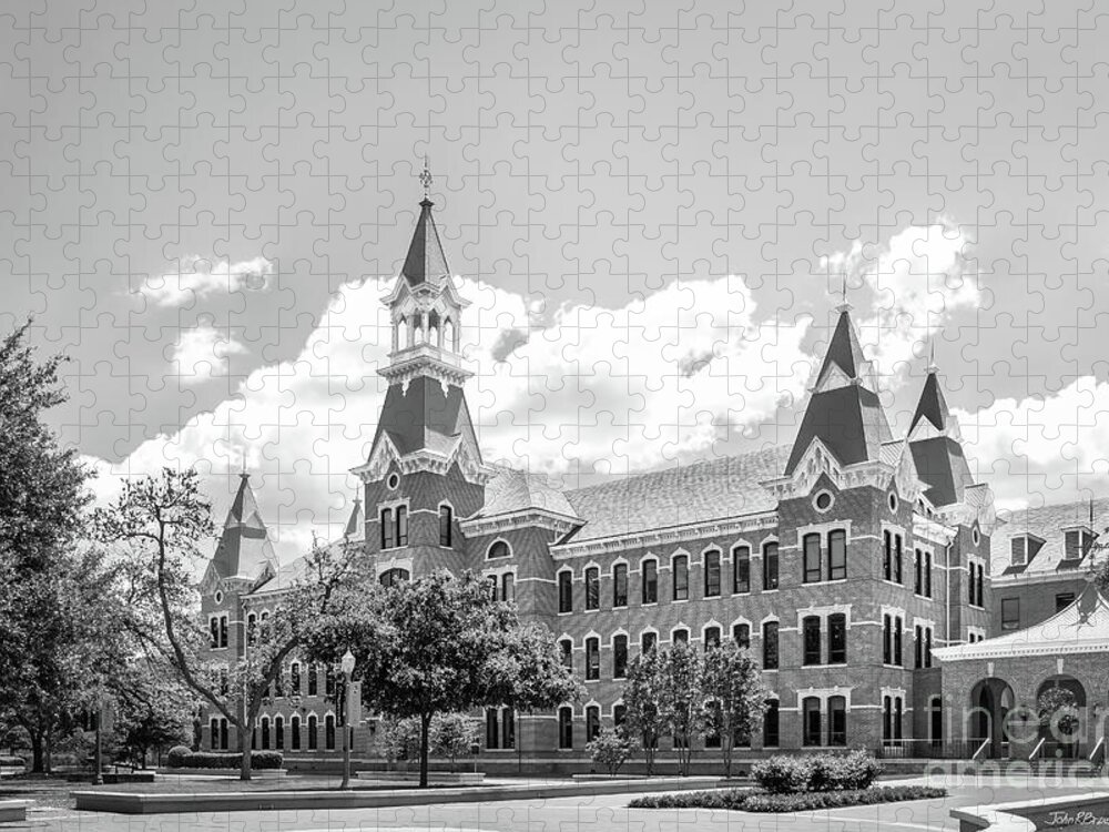 Baylor University Jigsaw Puzzle featuring the photograph Baylor University Burleson Hall by University Icons