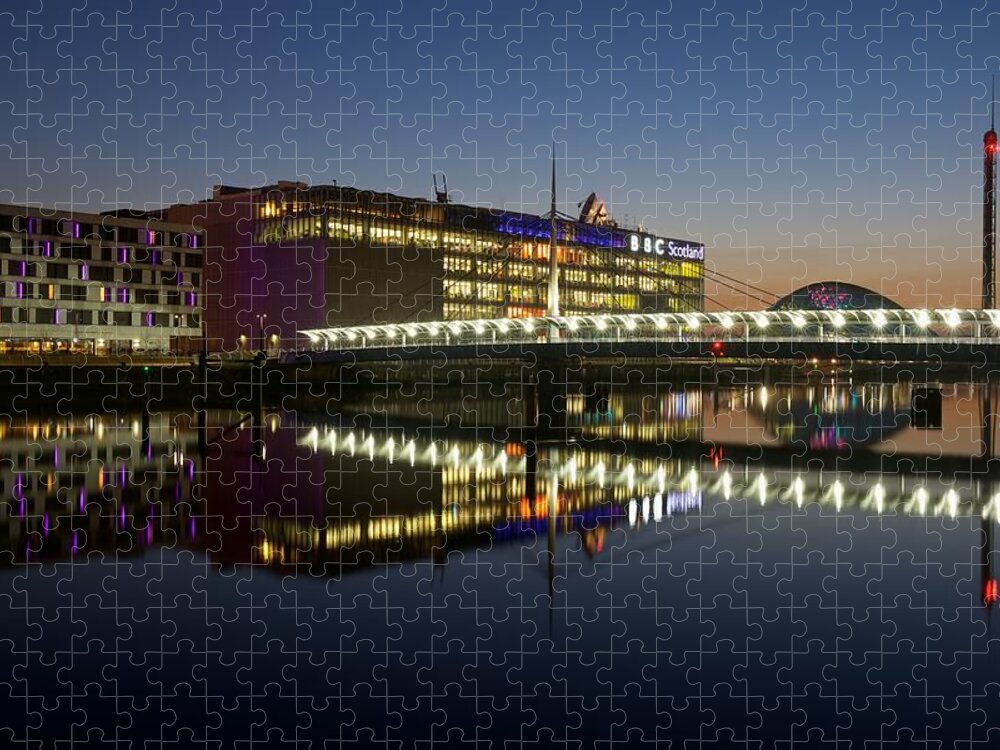 Glasgow Jigsaw Puzzle featuring the photograph BBC Scotland Studios by Stephen Taylor