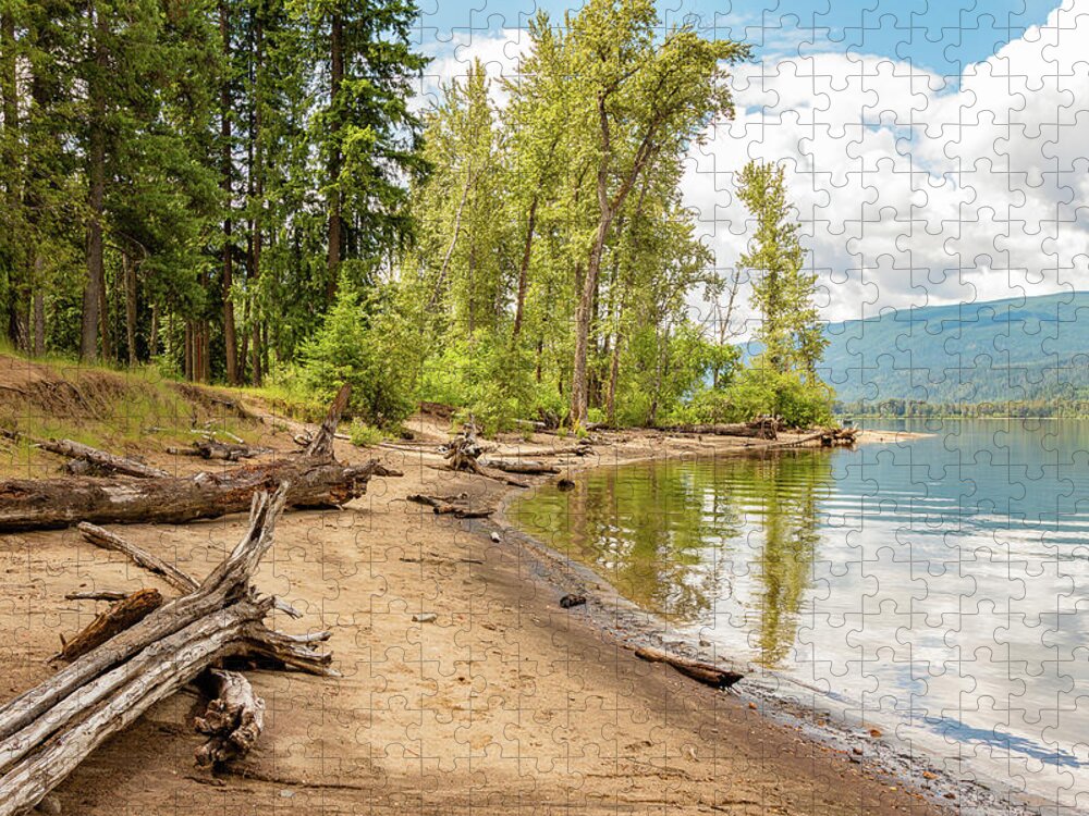 Landscapes Jigsaw Puzzle featuring the photograph Beach At Mable Lake by Claude Dalley