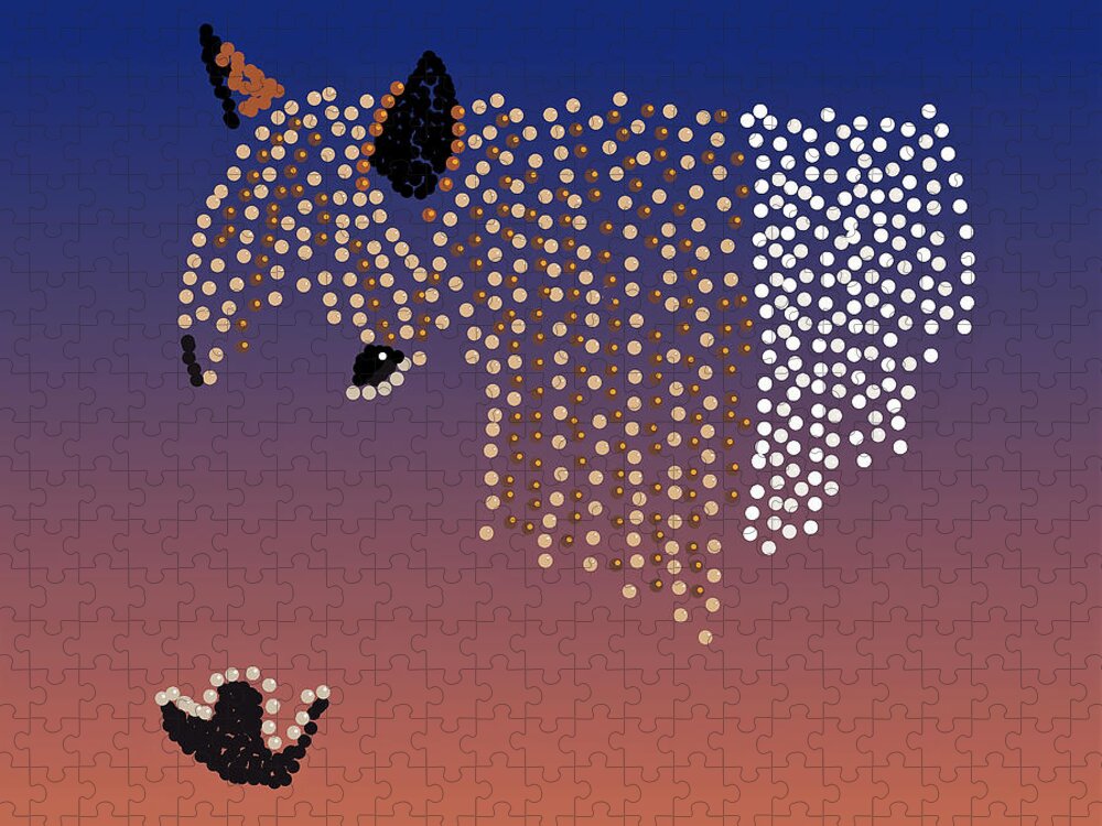 Bedazzled Jigsaw Puzzle featuring the digital art Bedazzled Horse's Mane by R Allen Swezey