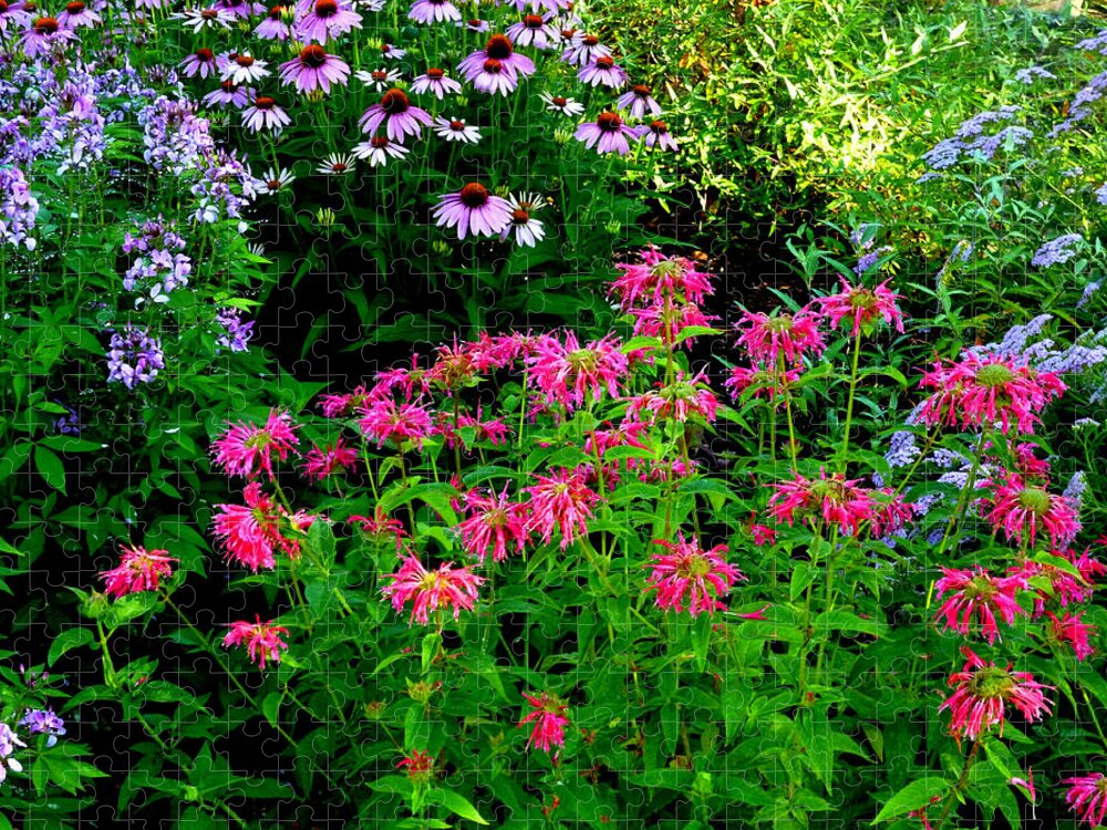 Bee Balm Jigsaw Puzzle featuring the photograph Bee Balm, Dark Edition by Mike McBrayer