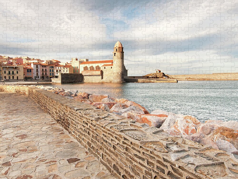 Built Structure Jigsaw Puzzle featuring the photograph Bell Tower Of Collioure by G.v Photographies
