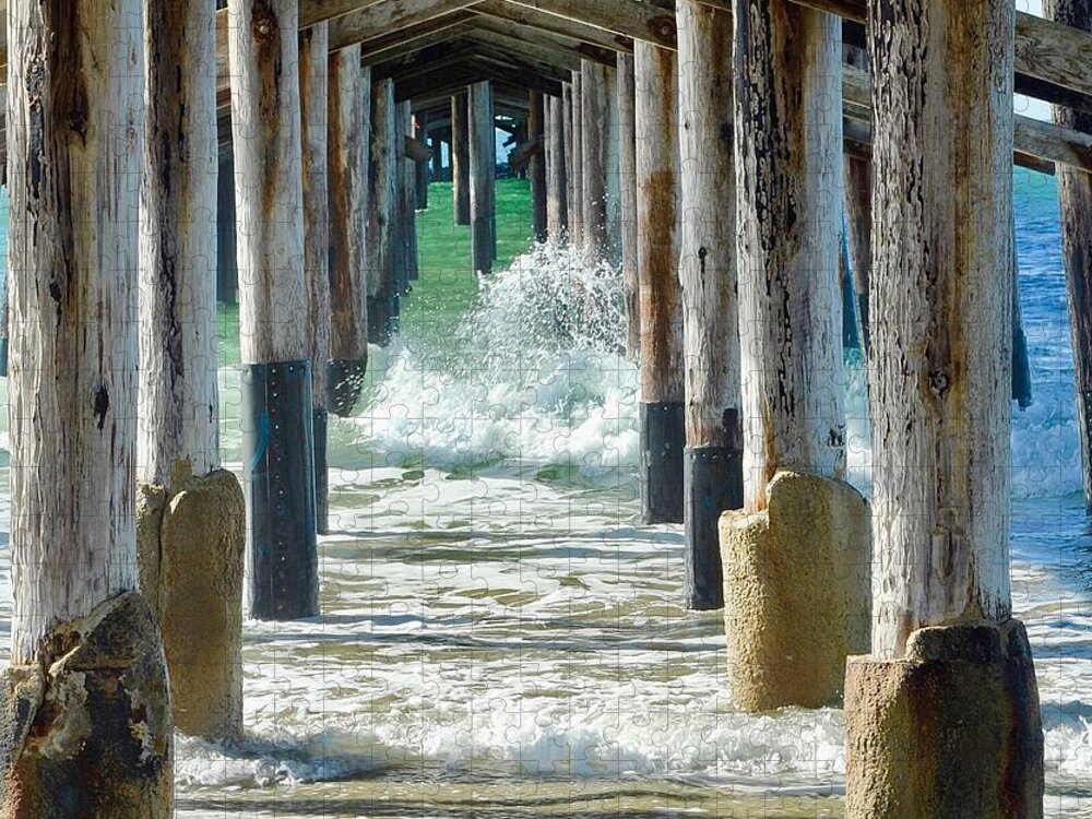 Below Jigsaw Puzzle featuring the photograph Below The Pier by Brian Eberly