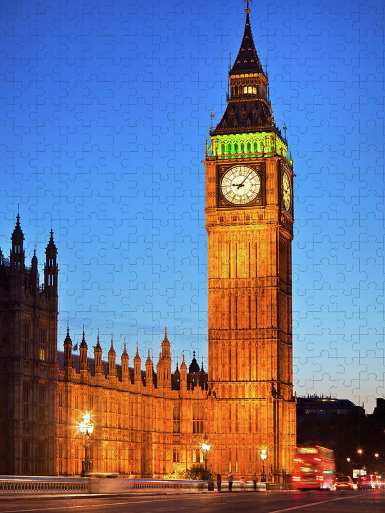 Gothic Style Jigsaw Puzzle featuring the photograph Big Ben In London by Nikada
