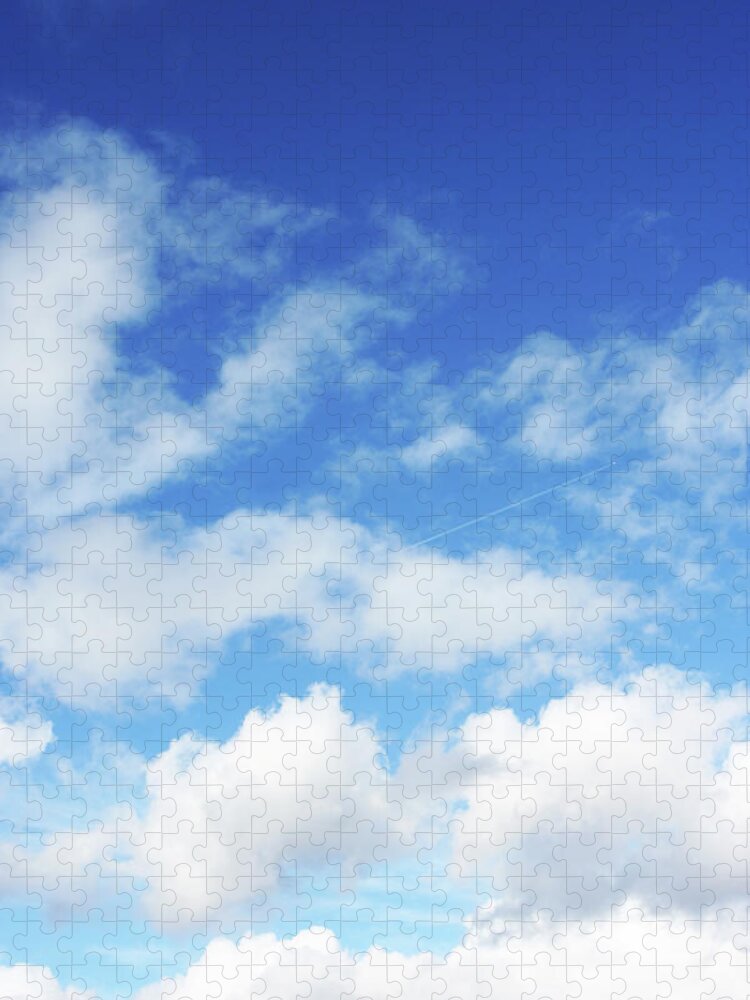 Backdrop Jigsaw Puzzle featuring the photograph Big Blue Sky by Lpettet