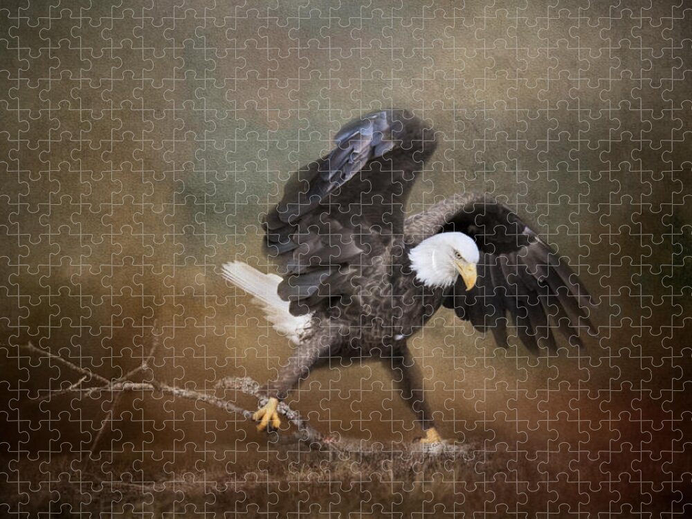 Bald Eagle Jigsaw Puzzle featuring the photograph Big Challenges by Jai Johnson