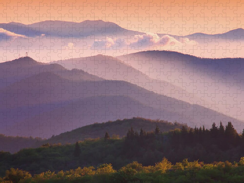 Tranquility Jigsaw Puzzle featuring the photograph Black Balsam Morning by Fine Art Images By Rob Travis Photography