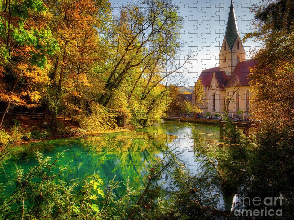 Nag005538g Jigsaw Puzzle featuring the photograph Blautopf by Edmund Nagele FRPS