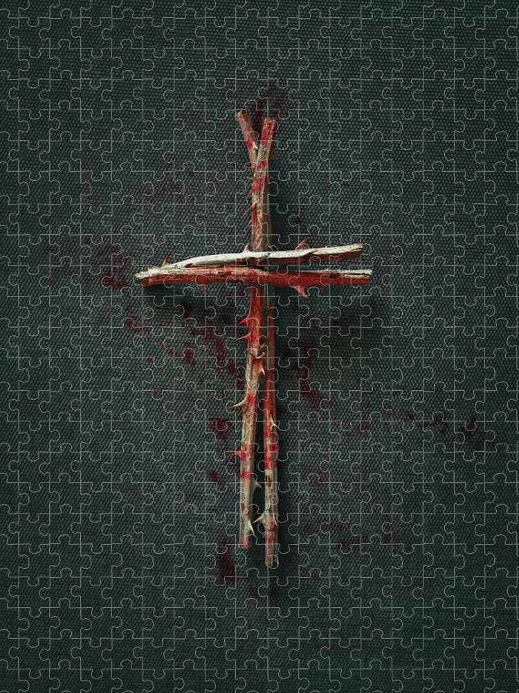 Dry Jigsaw Puzzle featuring the photograph Bloody Bramble Cross by Carlos Caetano