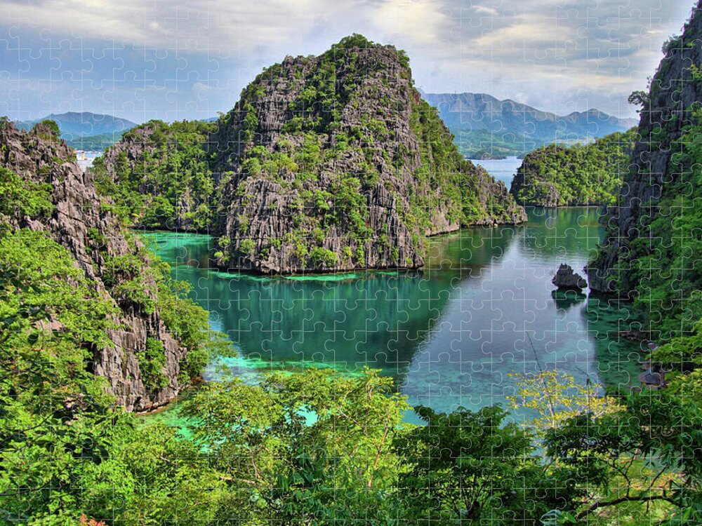 Scenics Jigsaw Puzzle featuring the photograph Blue Lagoon - Palawan, Philippines by © Alvin Lamucho