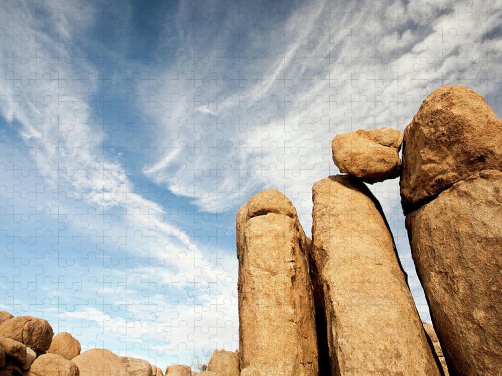 Scenics Jigsaw Puzzle featuring the photograph Boulders At Joshua Tree National by Imaginegolf