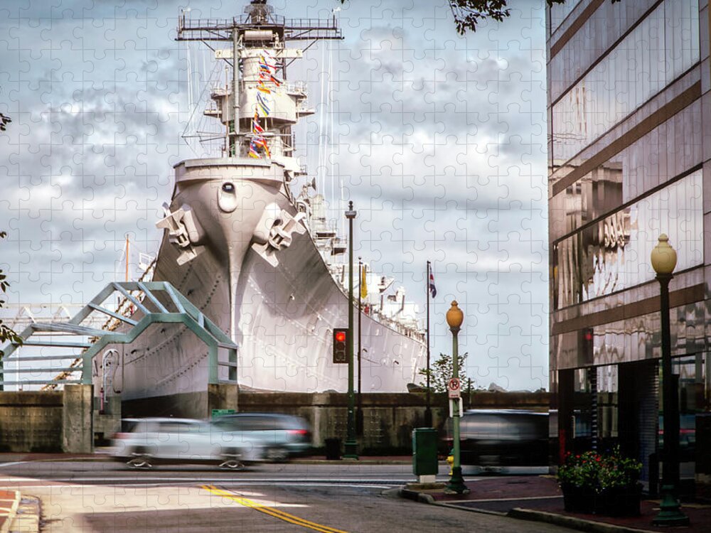 Battleship Jigsaw Puzzle featuring the photograph Boush Street by Bill Chizek