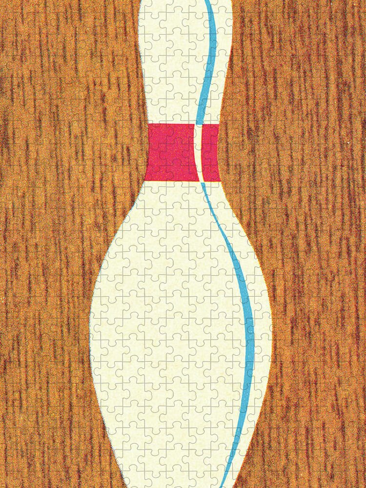 Activity Jigsaw Puzzle featuring the drawing Bowling Pin by CSA Images