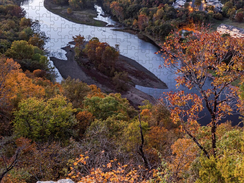 Lake Taneycomo Jigsaw Puzzle featuring the photograph Branson Route 165 Lake Taneycomo Scenic Overlook by Gregory Ballos