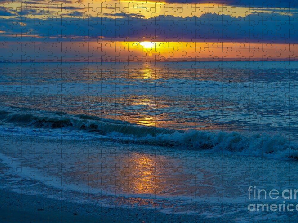 Sunrise Jigsaw Puzzle featuring the photograph Brilliant Sunrise by Susan Rydberg