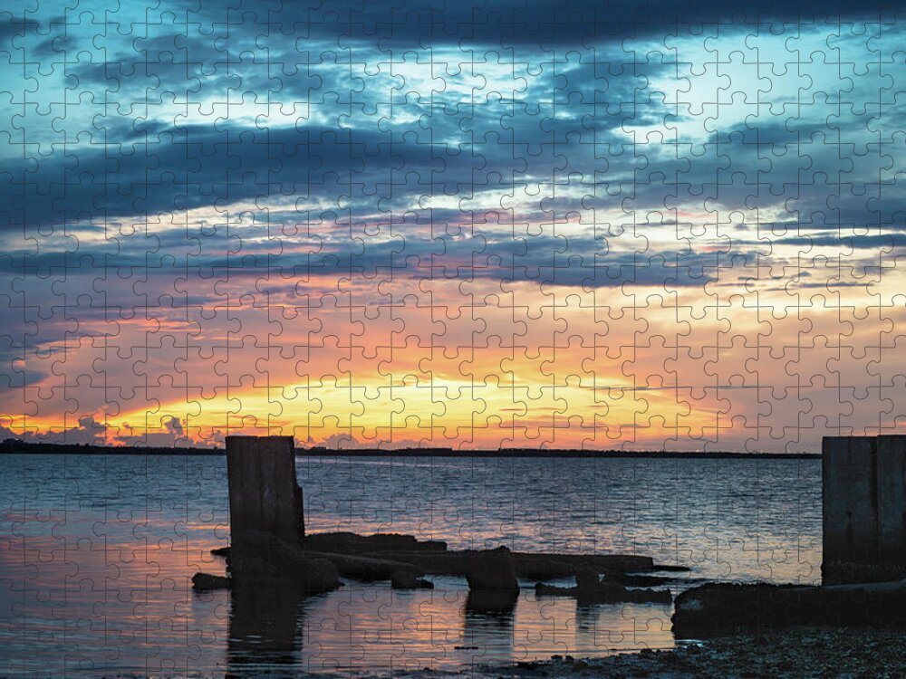 Clouds Jigsaw Puzzle featuring the photograph Broken Sunset by Joe Leone