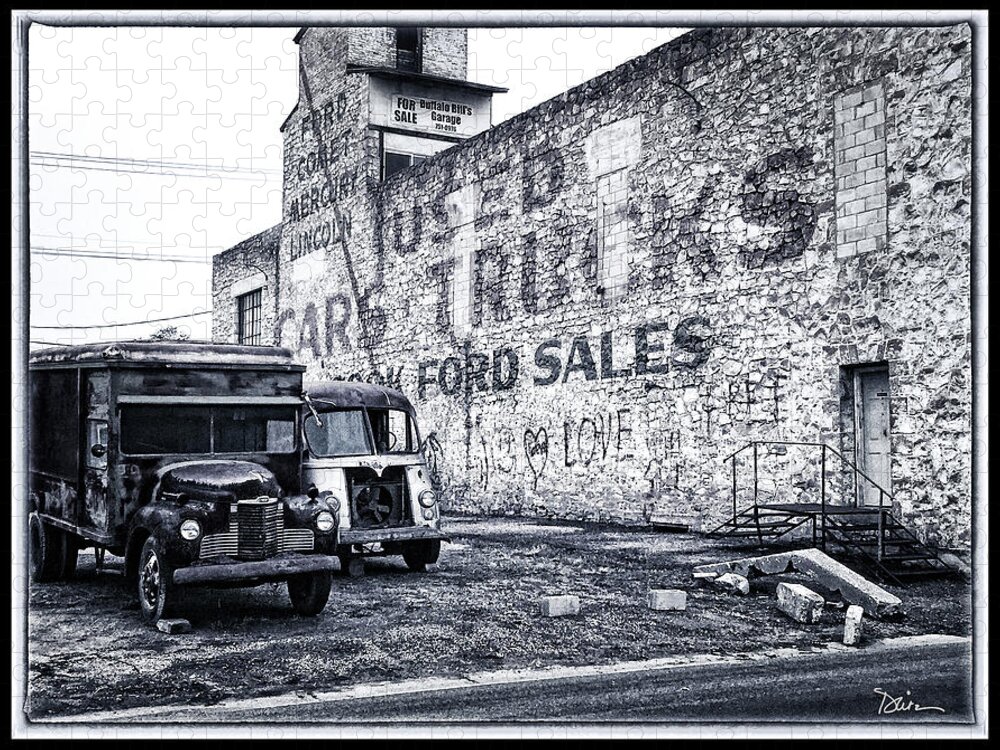Old Cars Jigsaw Puzzle featuring the photograph Buffalo Bills Back Lot by Peggy Dietz